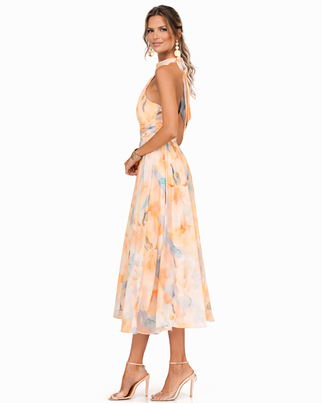 Vestido Halter Aurora | Elegancia Intemporal en Satén Lujoso