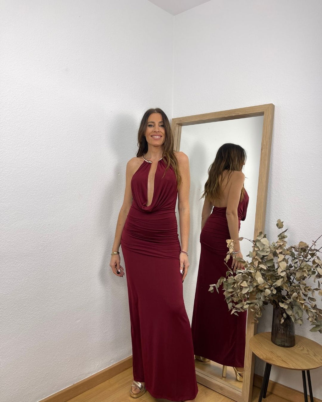 Vestido Emily Vino