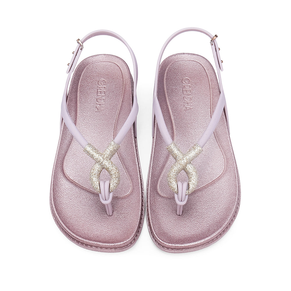 Sandalias de playa beige para mujer