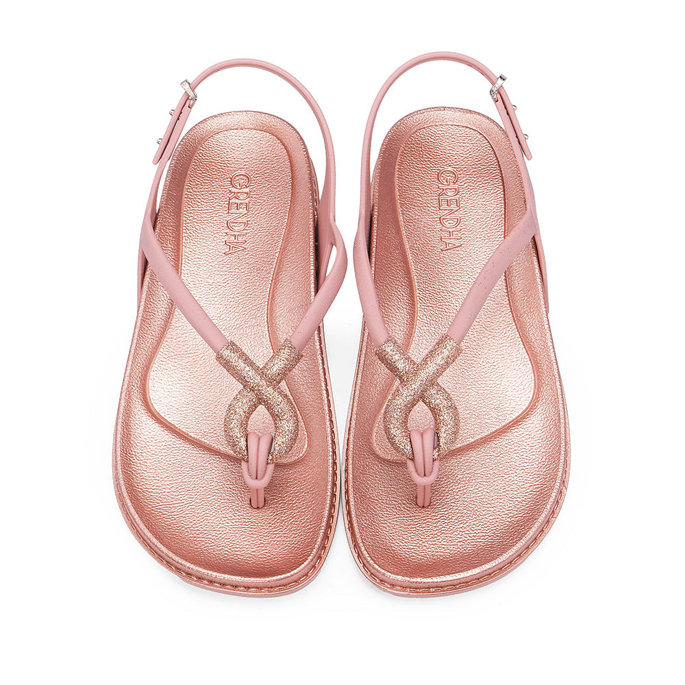 Sandalias de playa para mujer color nude