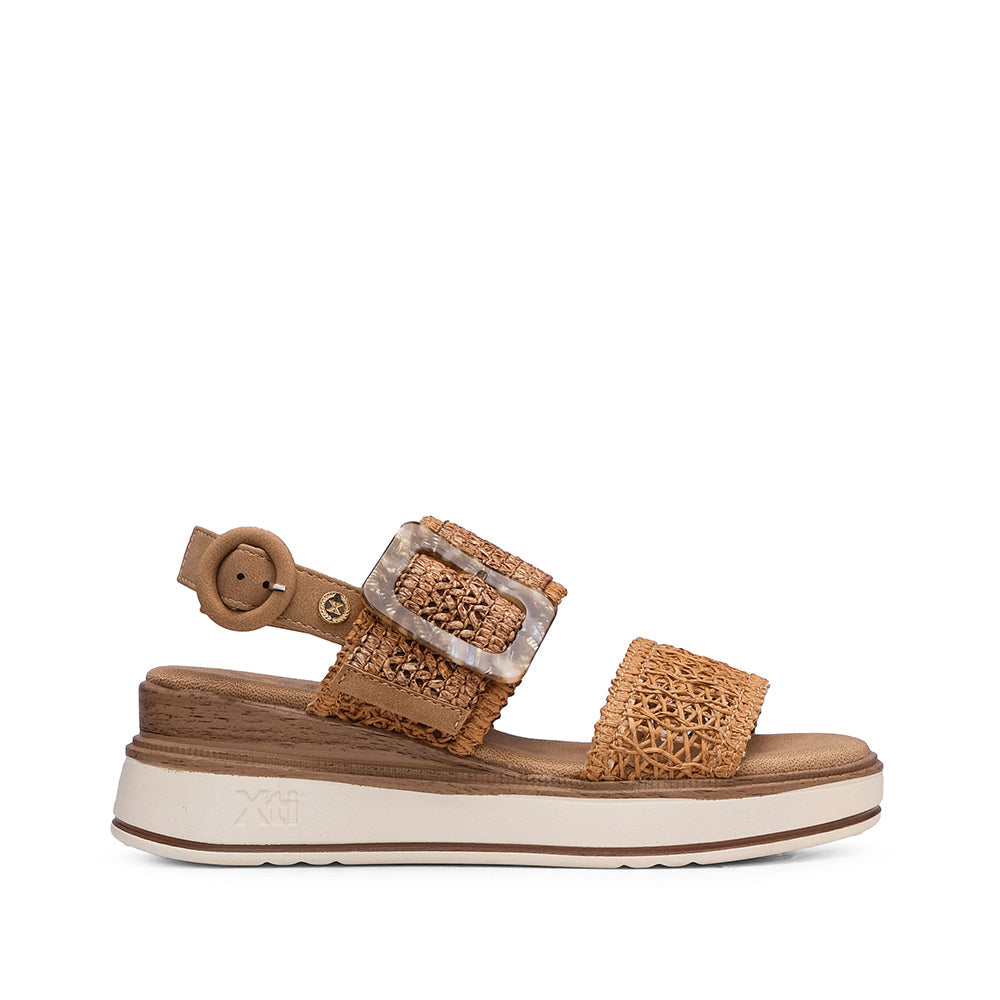 Sandalia de Plataforma para Mujer Camel