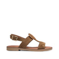 Sandalias de Tacón Bajo Mujer Ante Taupe
