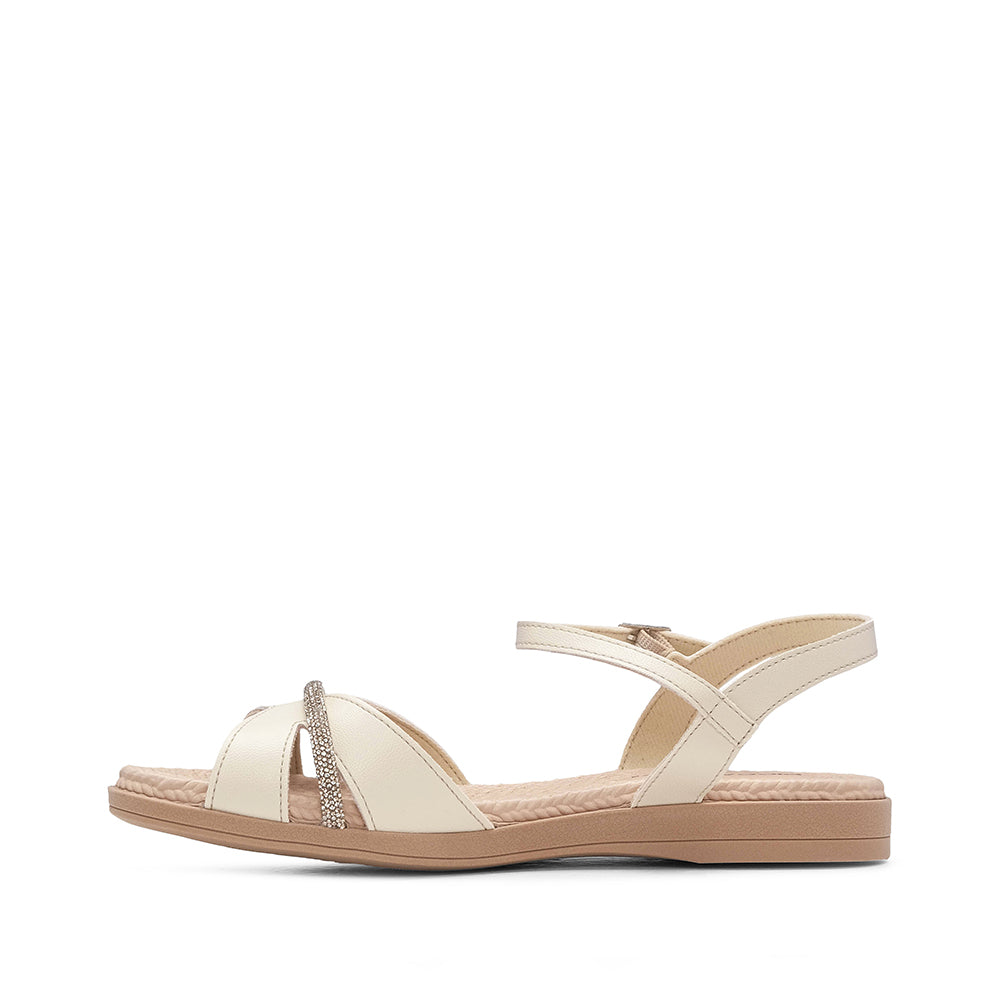 Sandalia cómoda para mujer en color beige