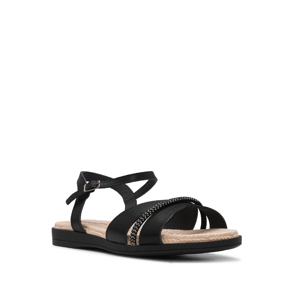 Sandalia Comfort para mujer negra