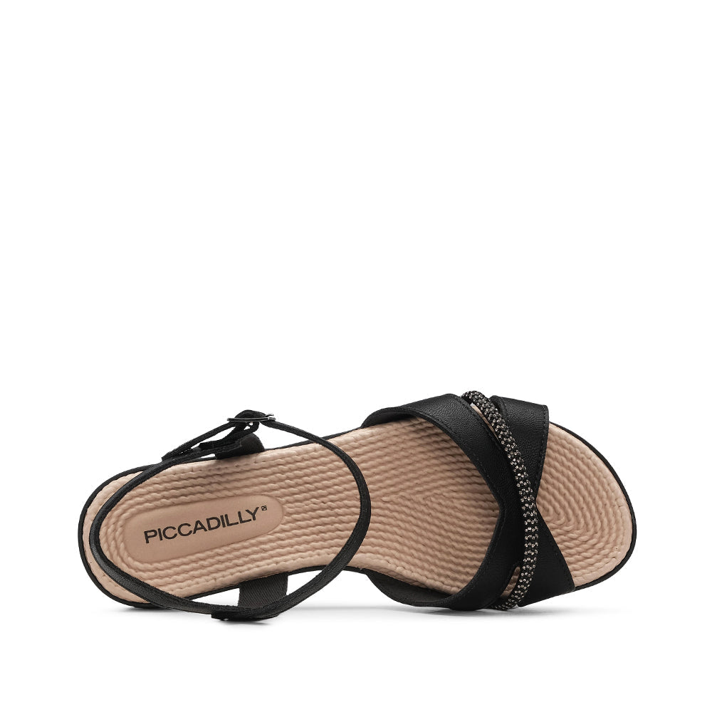 Sandalia Comfort para mujer negra
