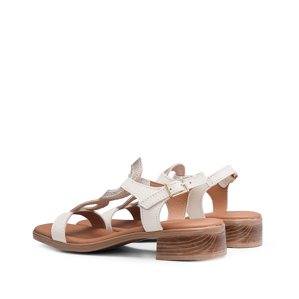 Sandalia Casual Mujer Piel Beige