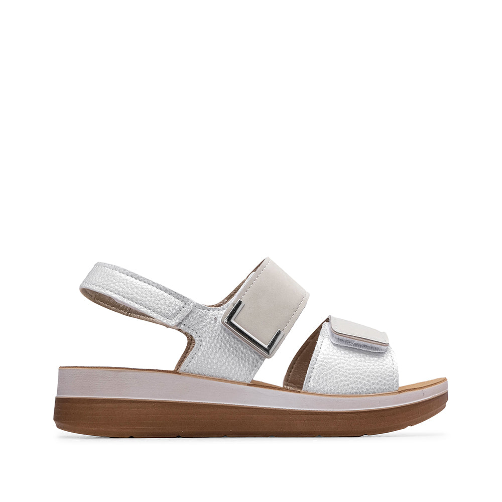 Sandalia Cómoda Mujer Blanca