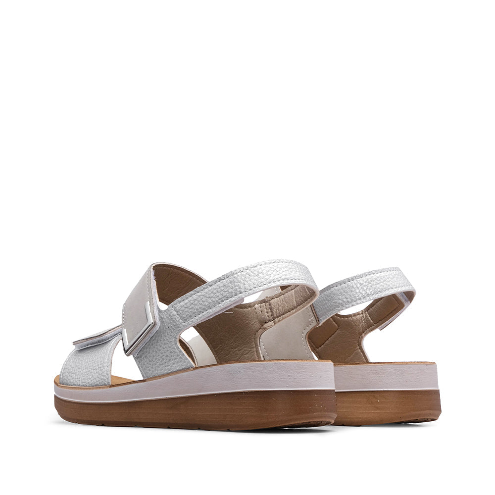 Sandalia Cómoda Mujer Blanca