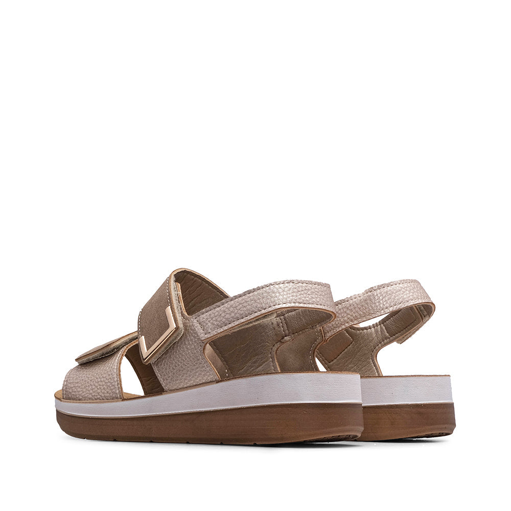 Sandalia Confort Mujer Topo