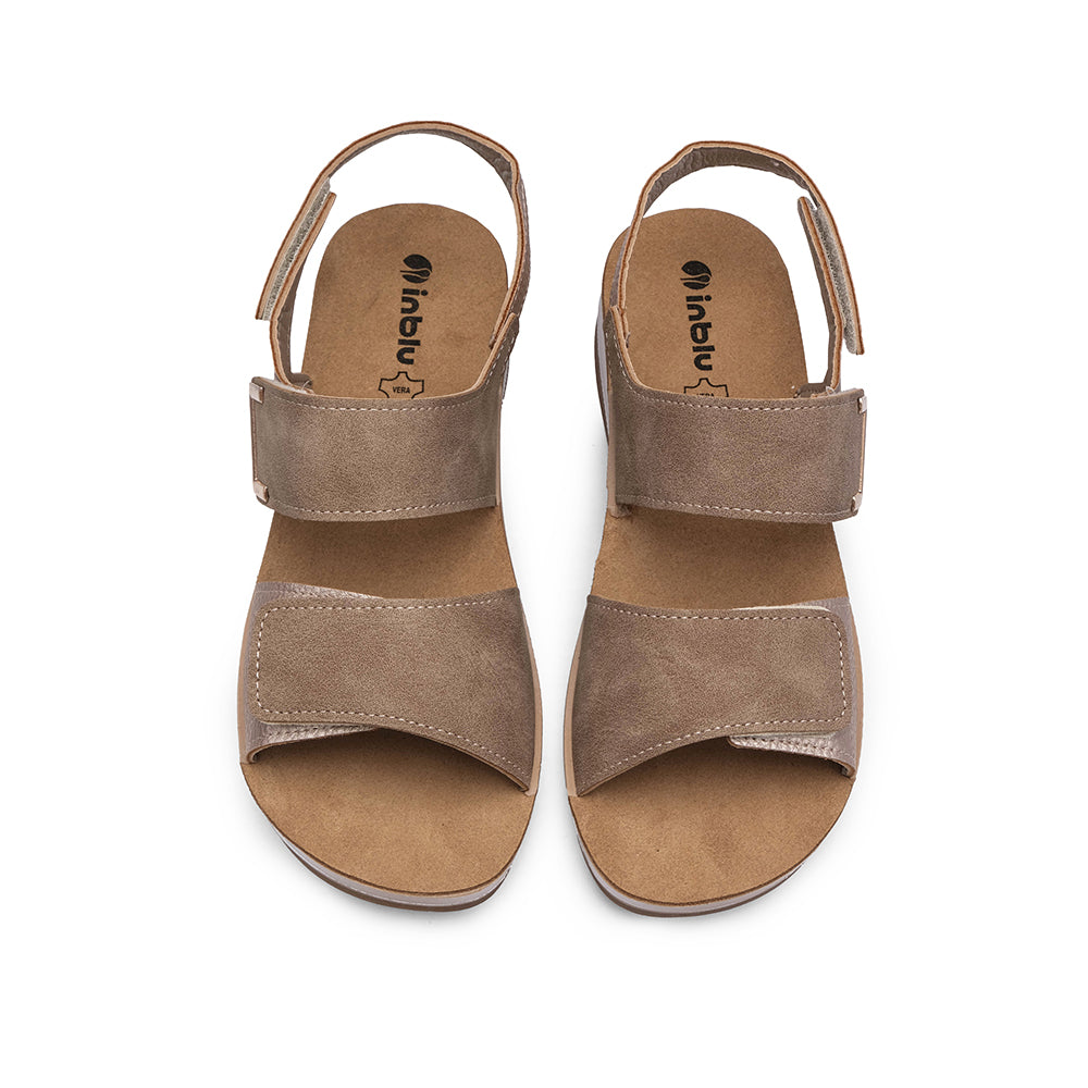 Sandalia Confort Mujer Topo