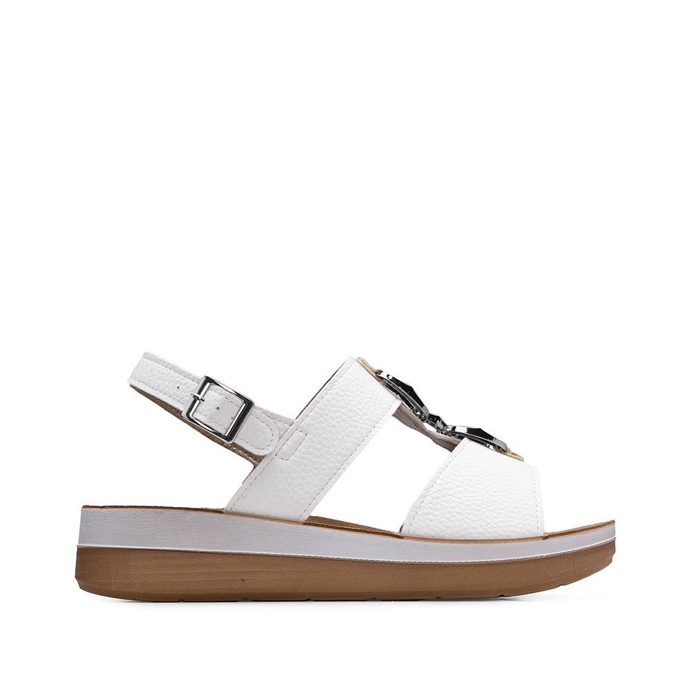 Sandalia Confort Mujer Blanco