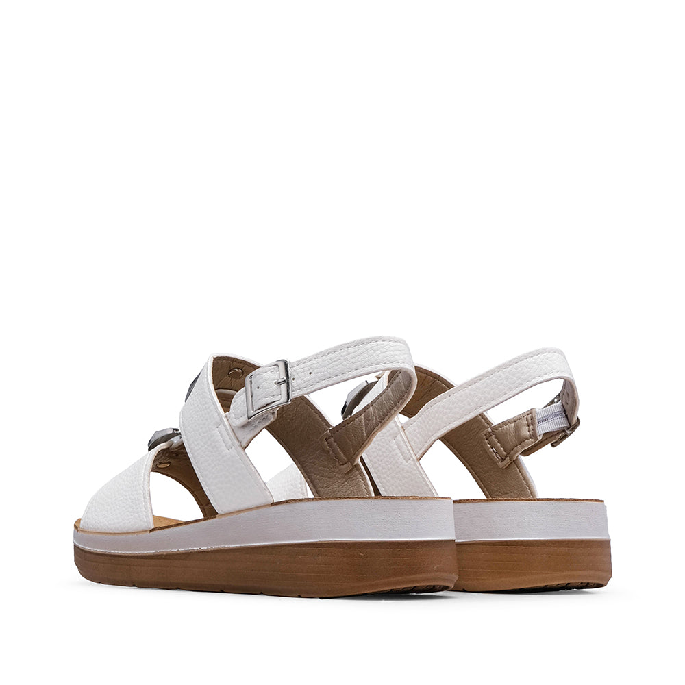 Sandalia Confort Mujer Blanco