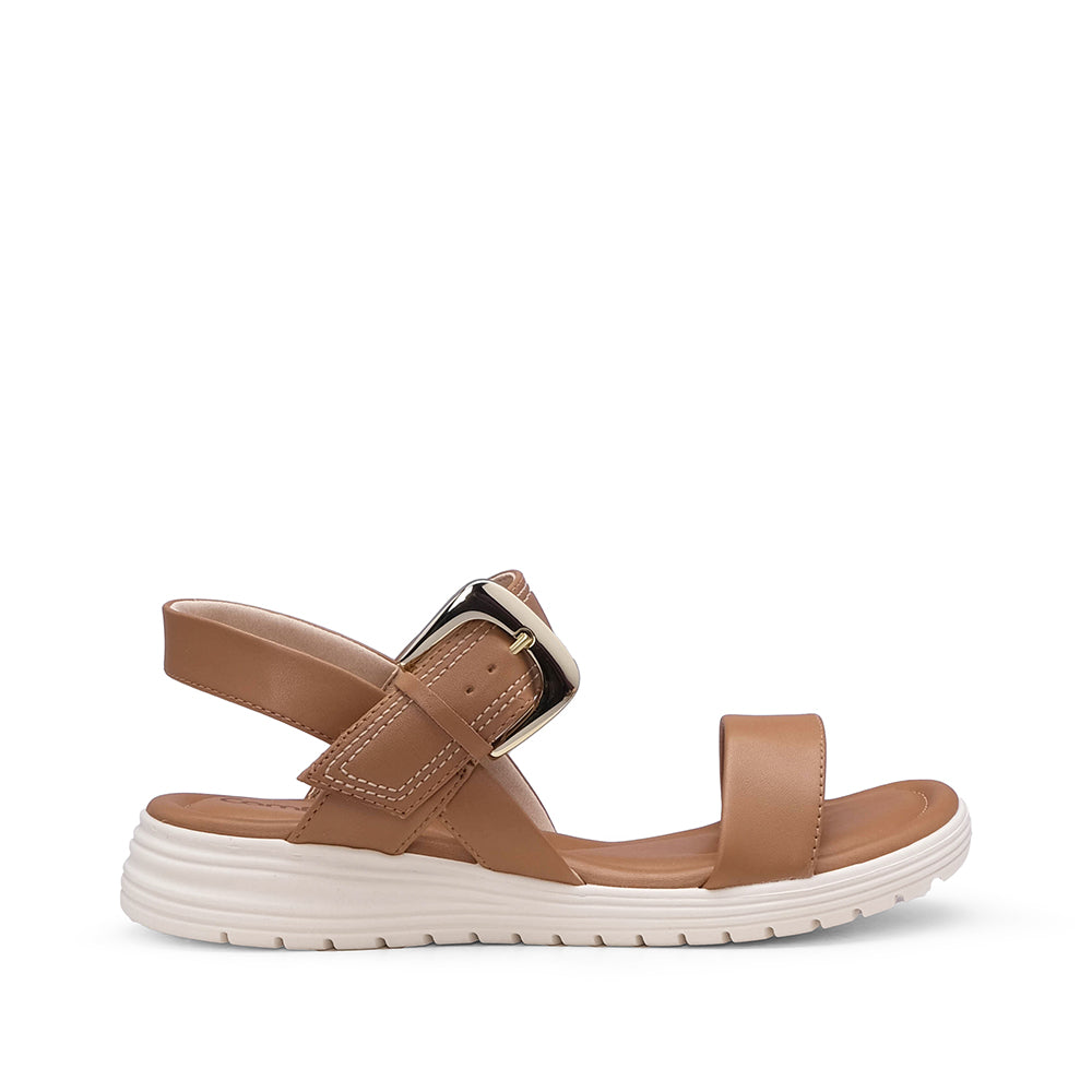Sandalia Cómoda Mujer Camel