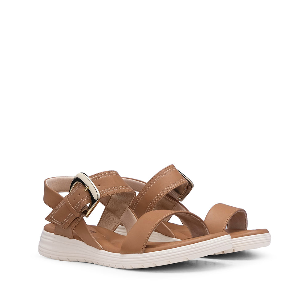 Sandalia Cómoda Mujer Camel