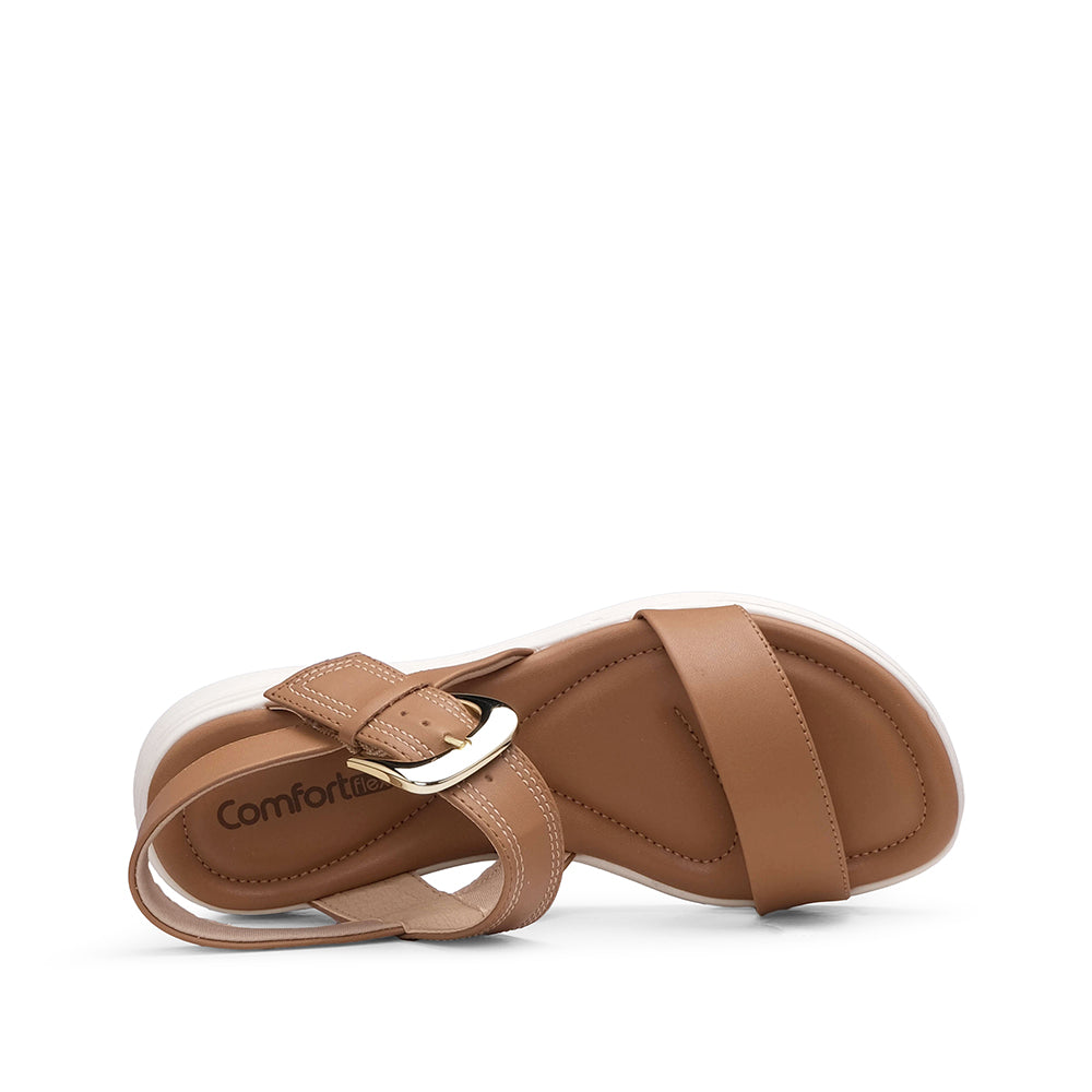 Sandalia Cómoda Mujer Camel