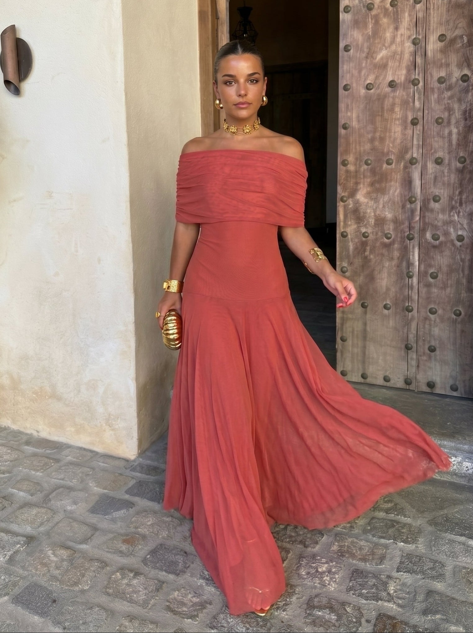 Vestido Elegante Simba en Tul de Seda