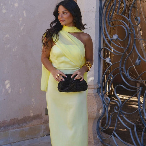 Aloe | Vestido con Escote Cruzado Asimétrico